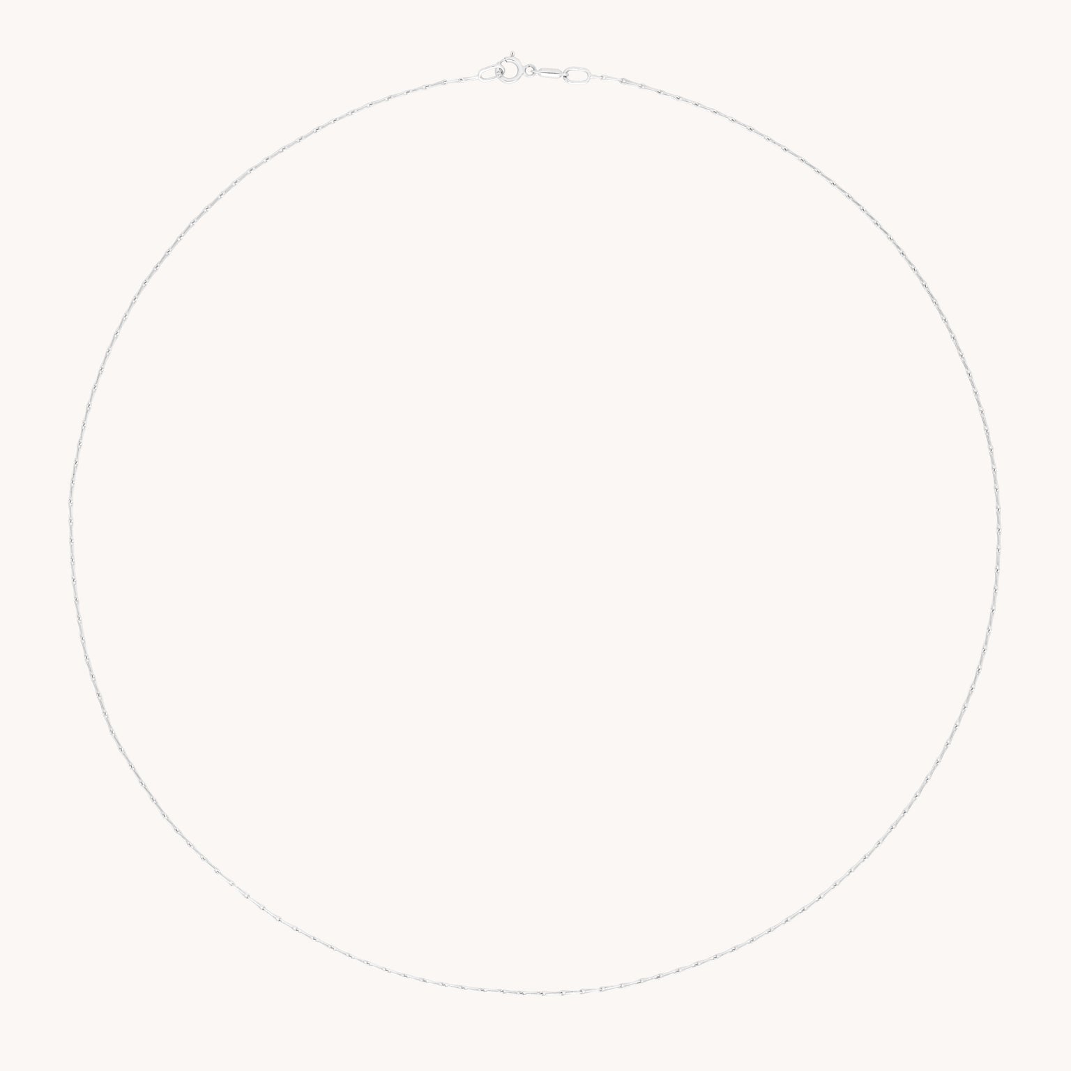 Marylebone Chain Necklace in Solid White Gold
