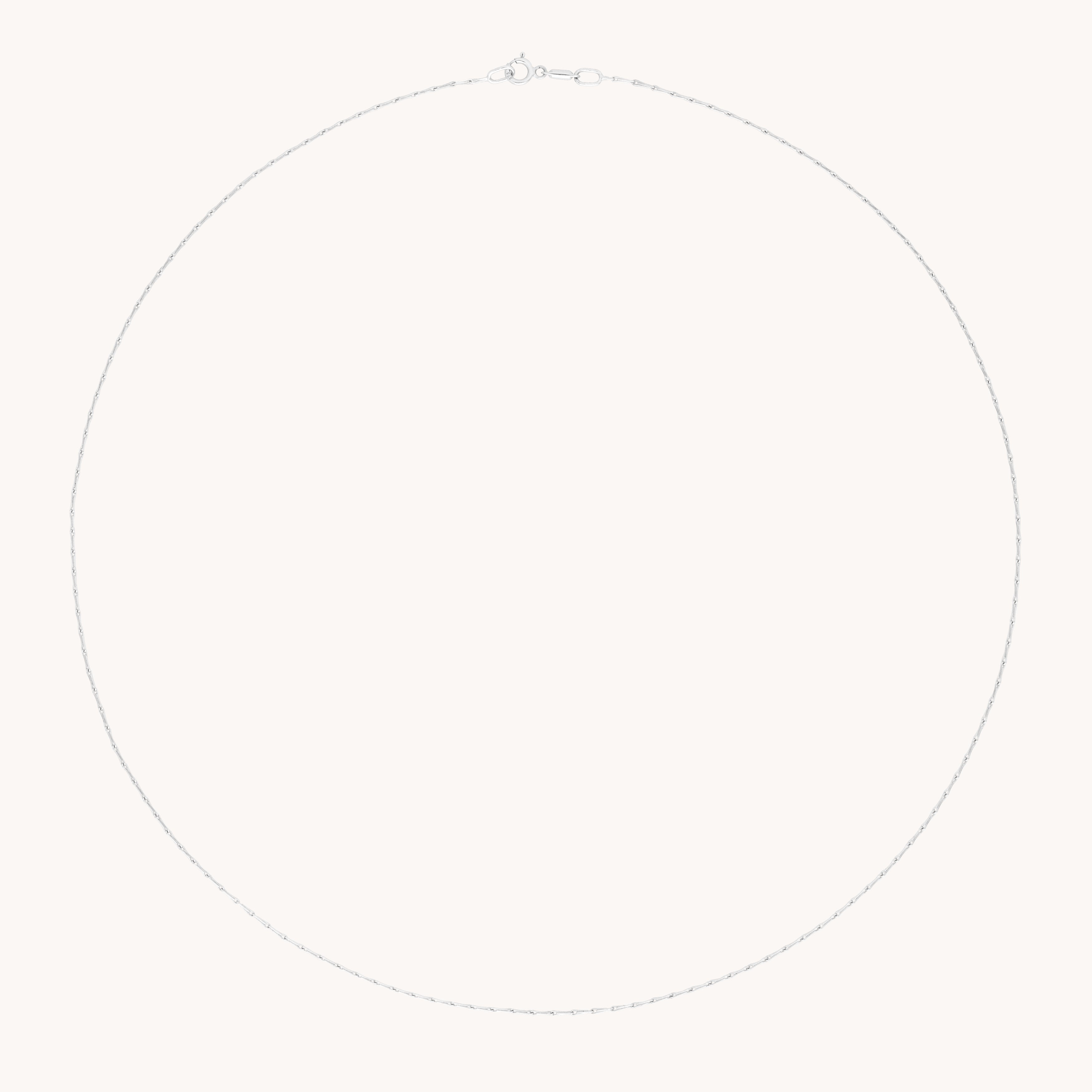 Marylebone Chain Necklace in Solid White Gold