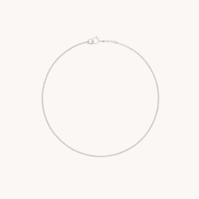 Miyu Chain Bracelet in Solid White Gold