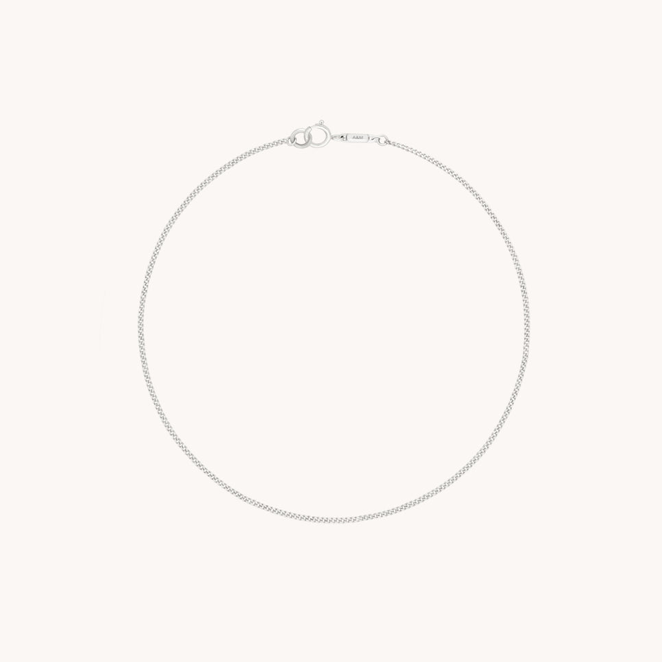 Miyu Chain Bracelet in Solid White Gold