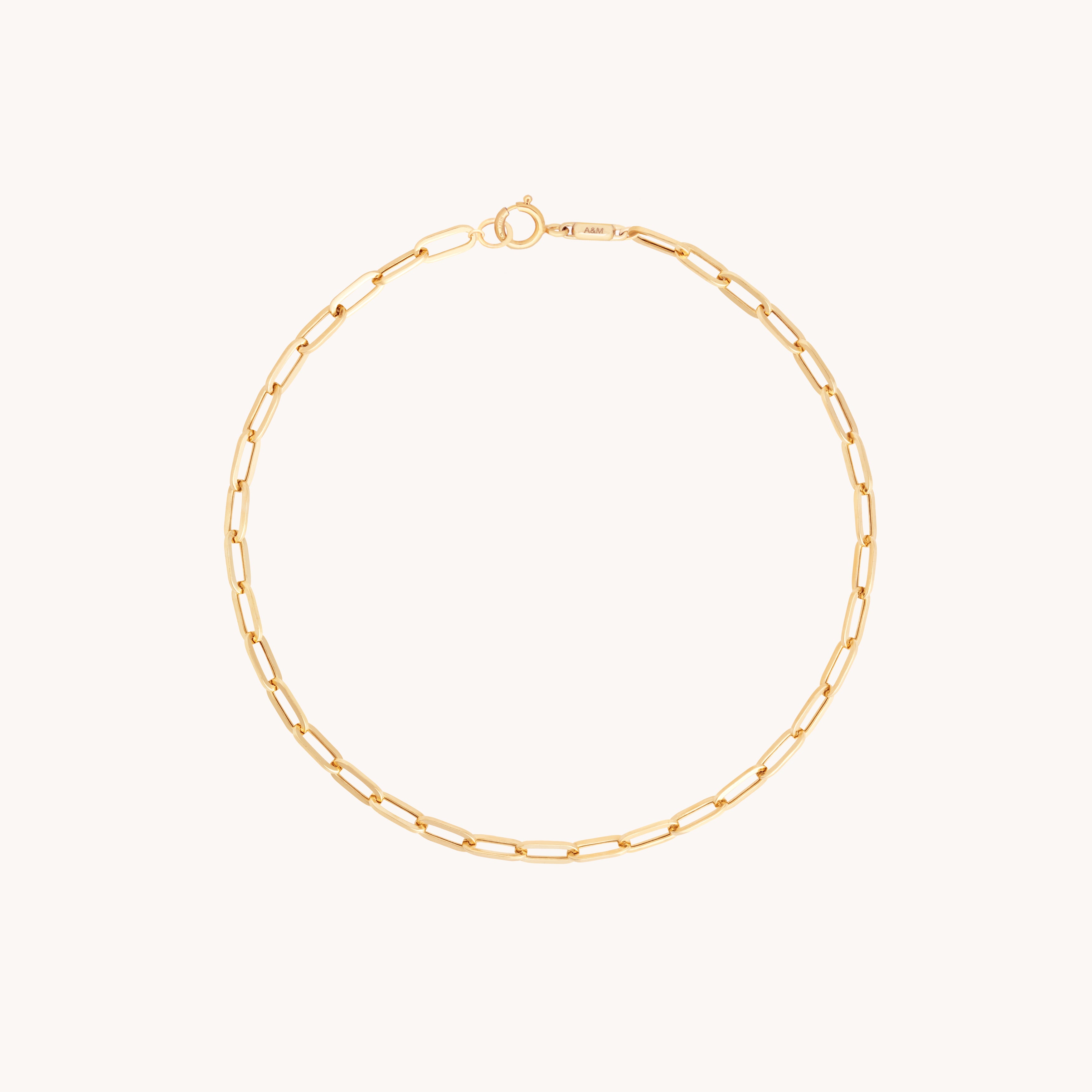 Piccadilly Chain Bracelet in Solid Gold