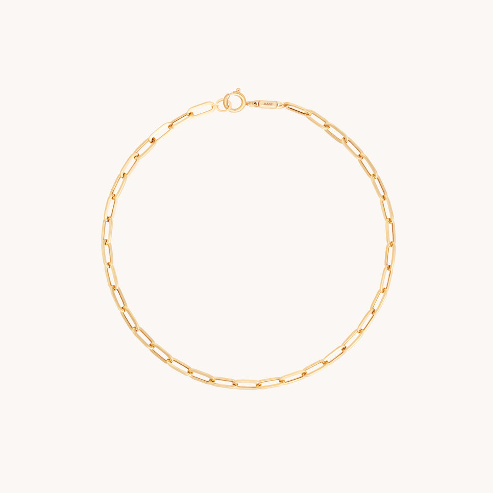 Piccadilly Chain Bracelet in Solid Gold