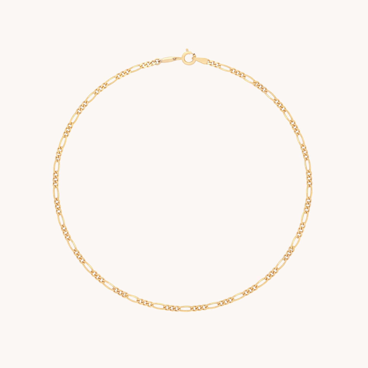 Soho Chain Anklet in Solid Gold