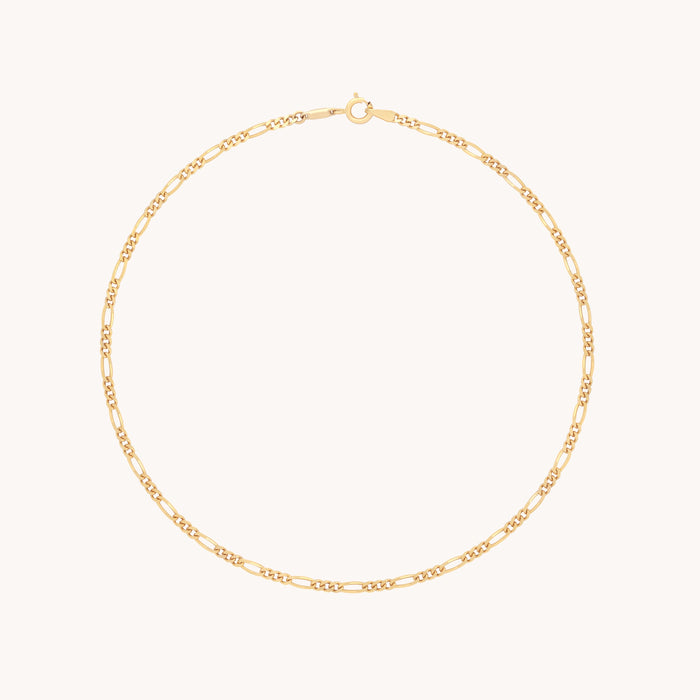 Soho Chain Anklet in Solid Gold