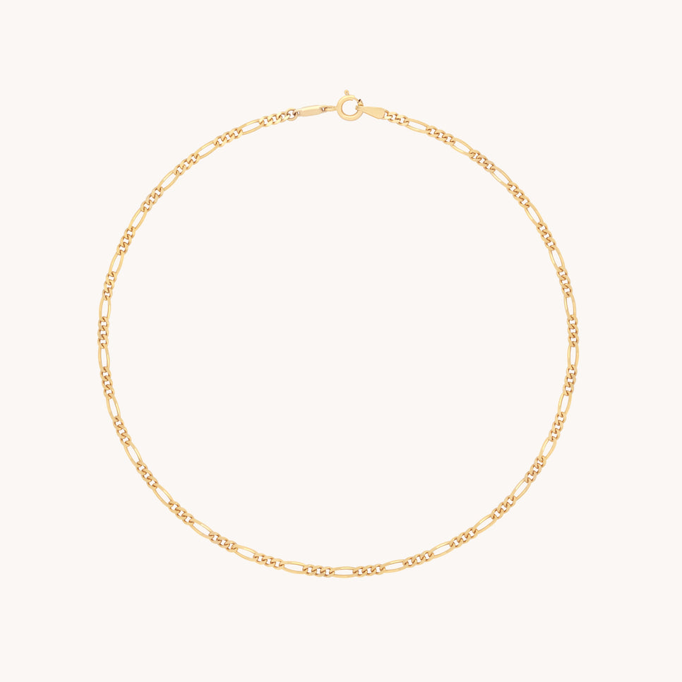 Soho Chain Anklet in Solid Gold
