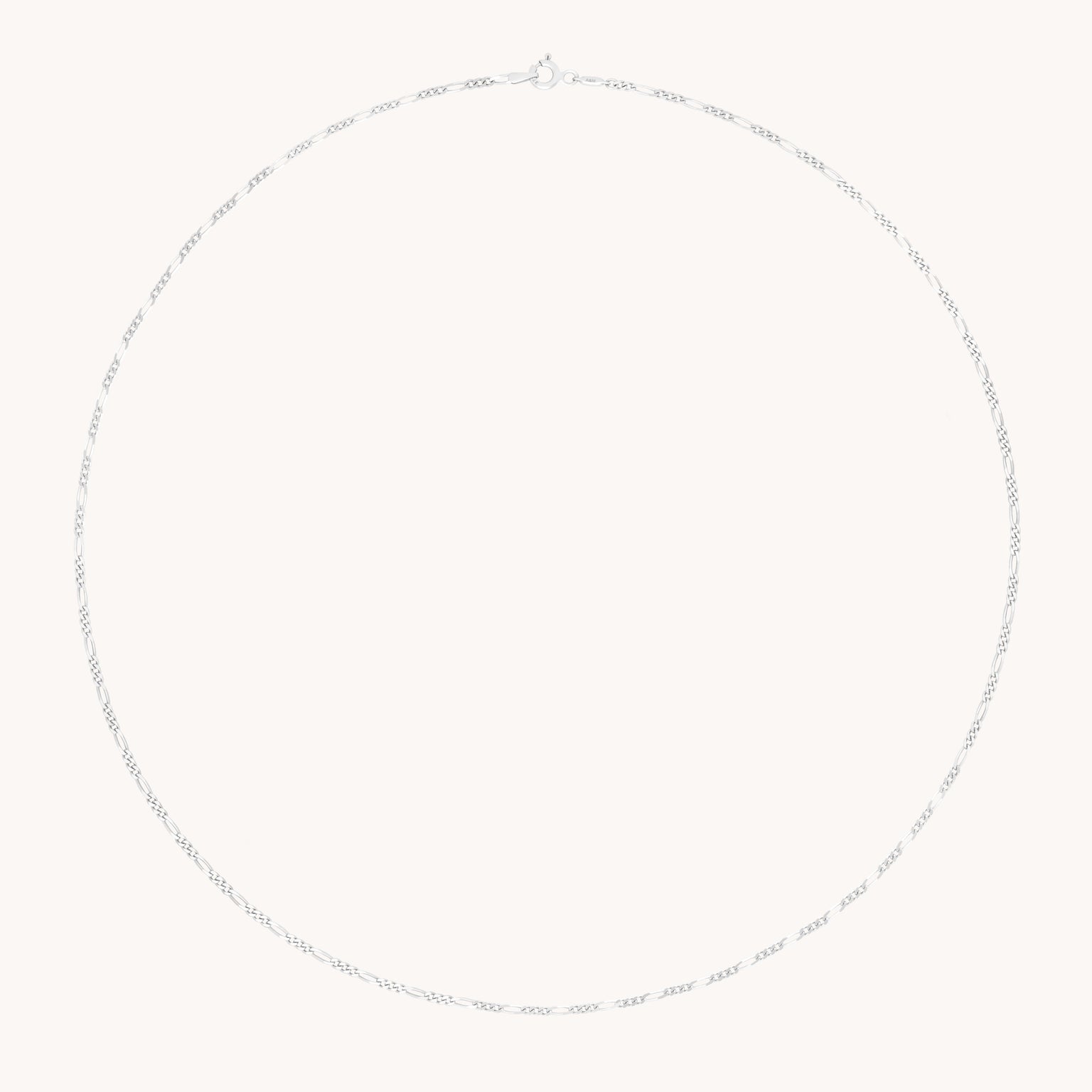 Soho Chain Necklace in Solid White Gold