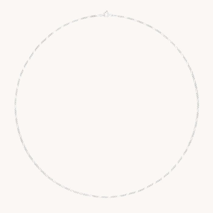 Soho Chain Necklace in Solid White Gold