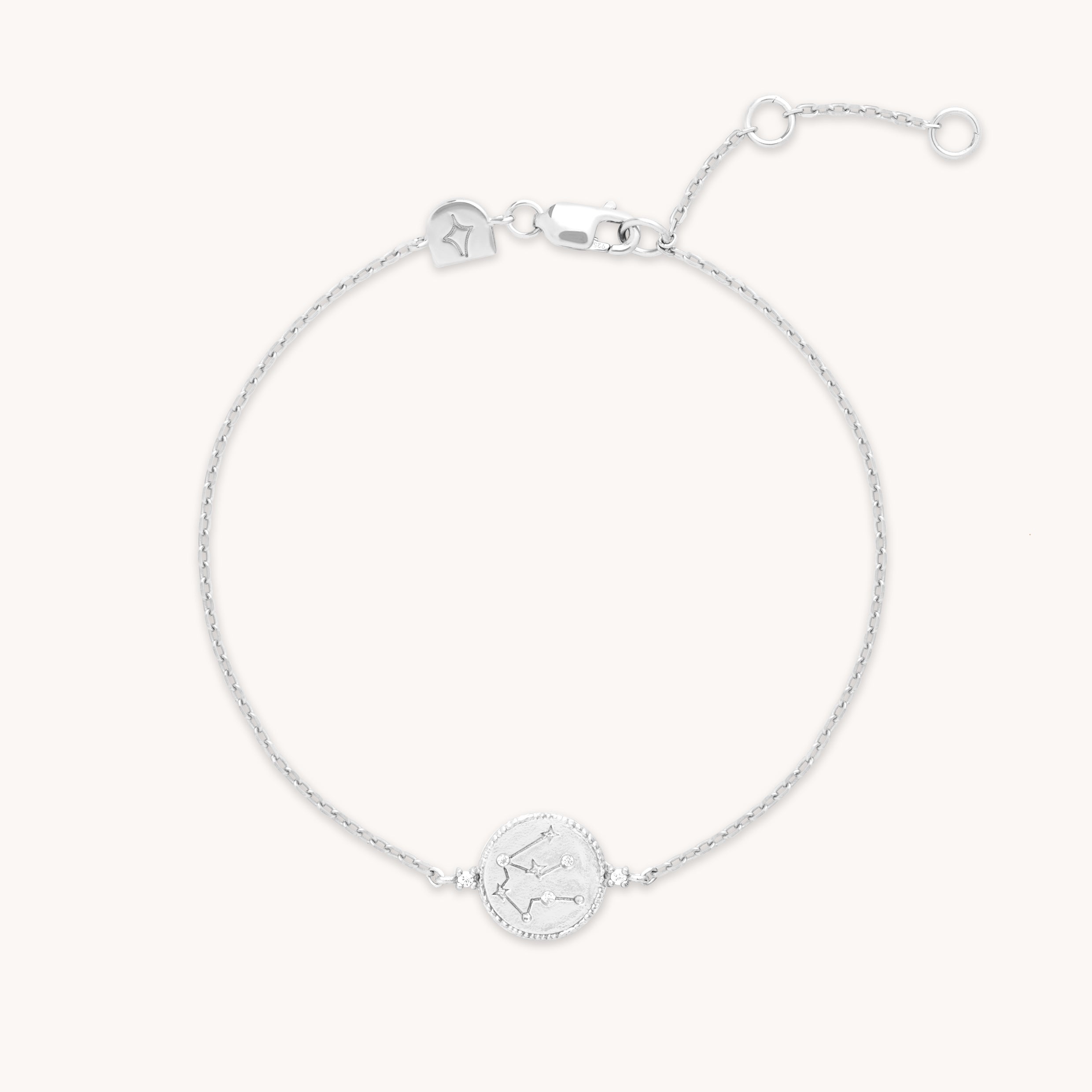 Aquarius Zodiac Bracelet in Silver