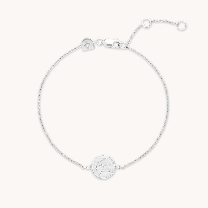 Aquarius Zodiac Bracelet in Silver