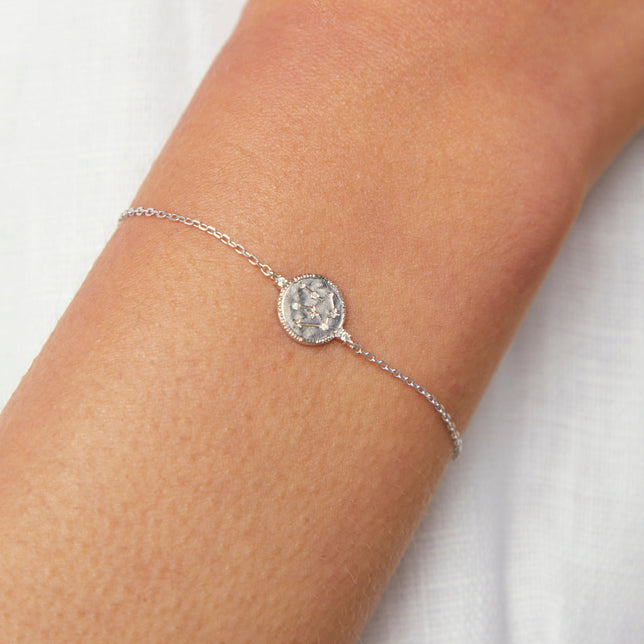 Aquarius Zodiac Bracelet in Silver