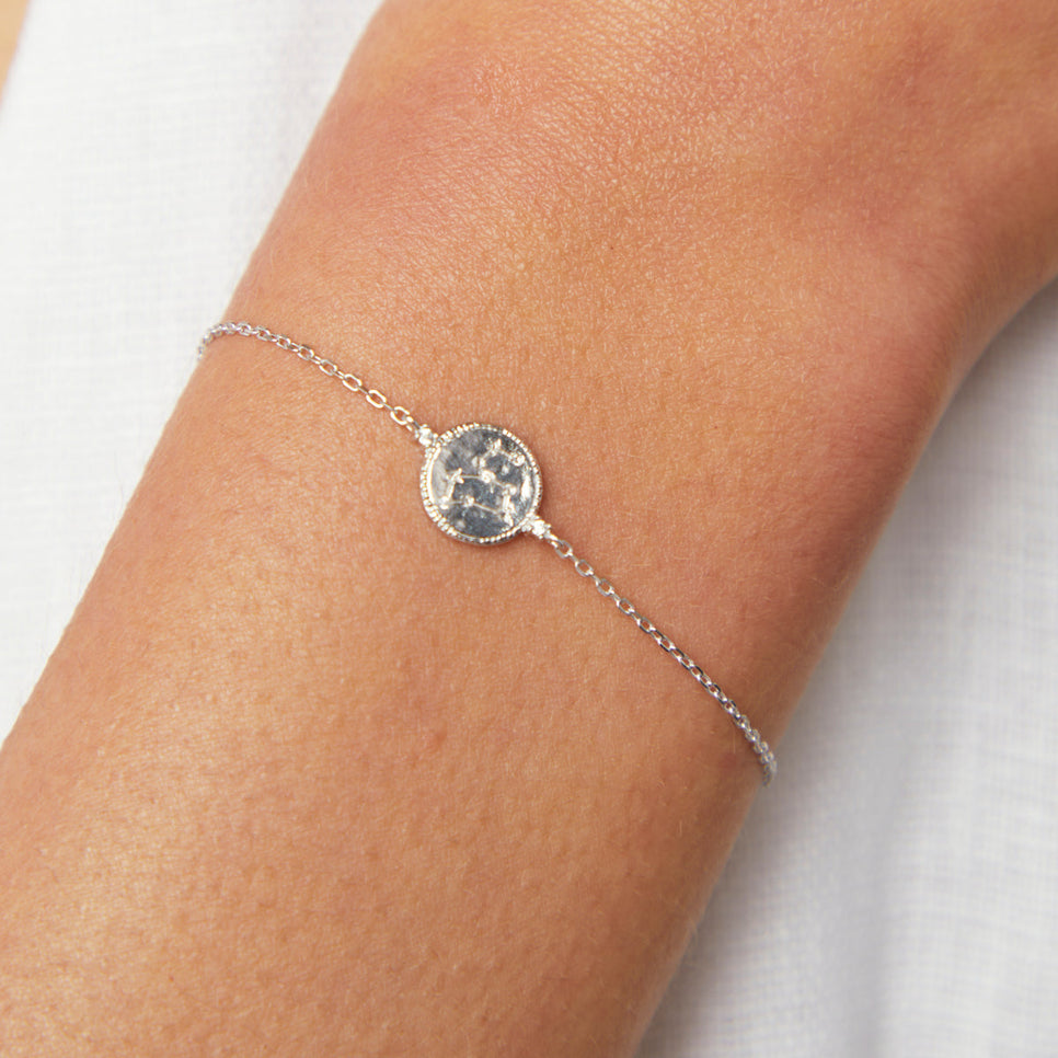 Leo Zodiac Bracelet in Silver