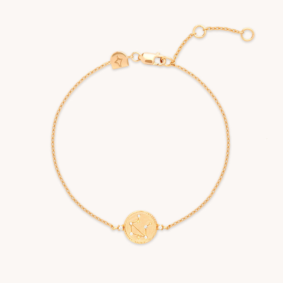 Libra Zodiac Bracelet in Gold