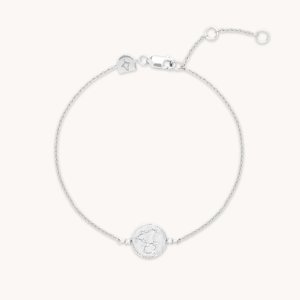 Pisces Zodiac Bracelet in Silver