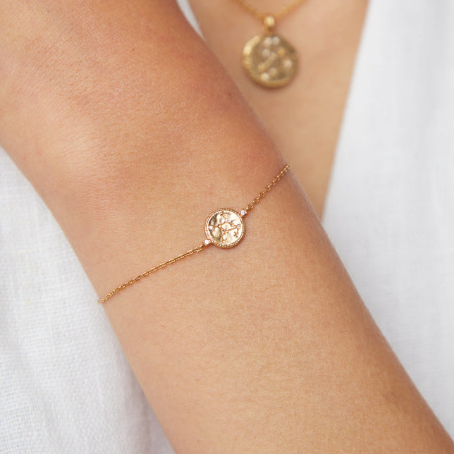 Virgo Zodiac Bracelet in Gold