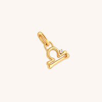 Libra Zodiac Clip Charm in Gold