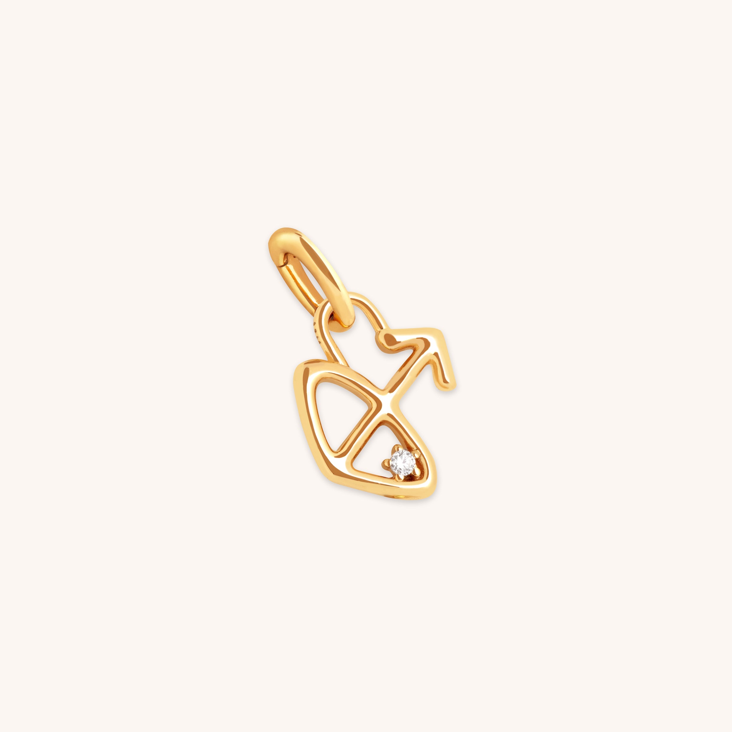 Sagittarius Zodiac Talisman Charm in Gold