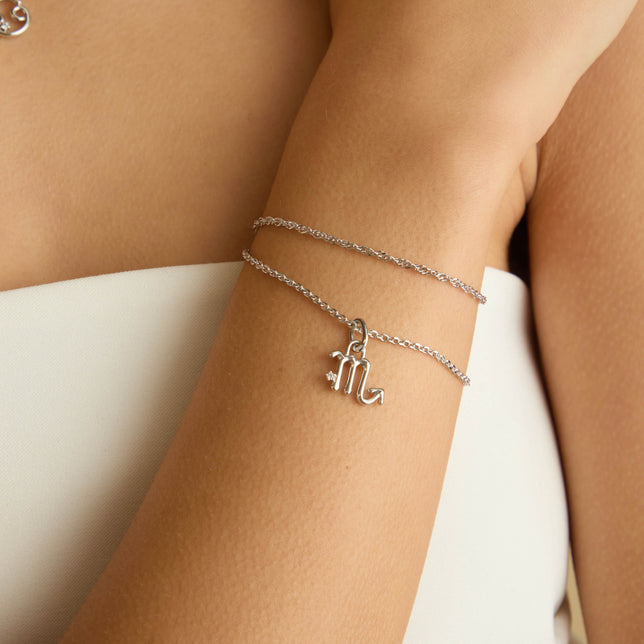 Hoop Charms - Scorpio Zodiac Talisman Charm in Silver - Talisman Charm - Astrid & Miyu