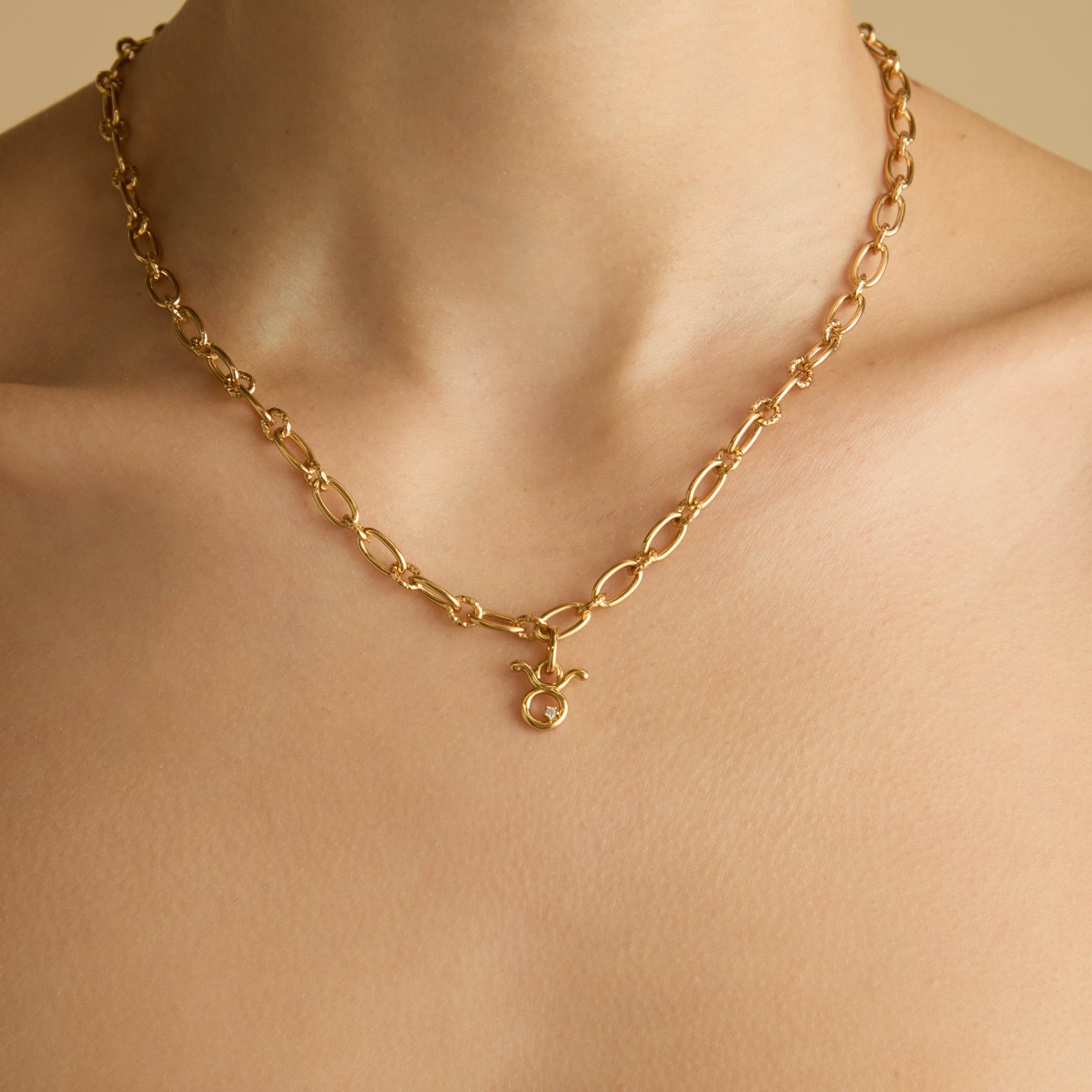 18k Gold Plated Jewellery - Taurus Zodiac Talisman Charm in Gold - Talisman Charm - Astrid &amp; Miyu