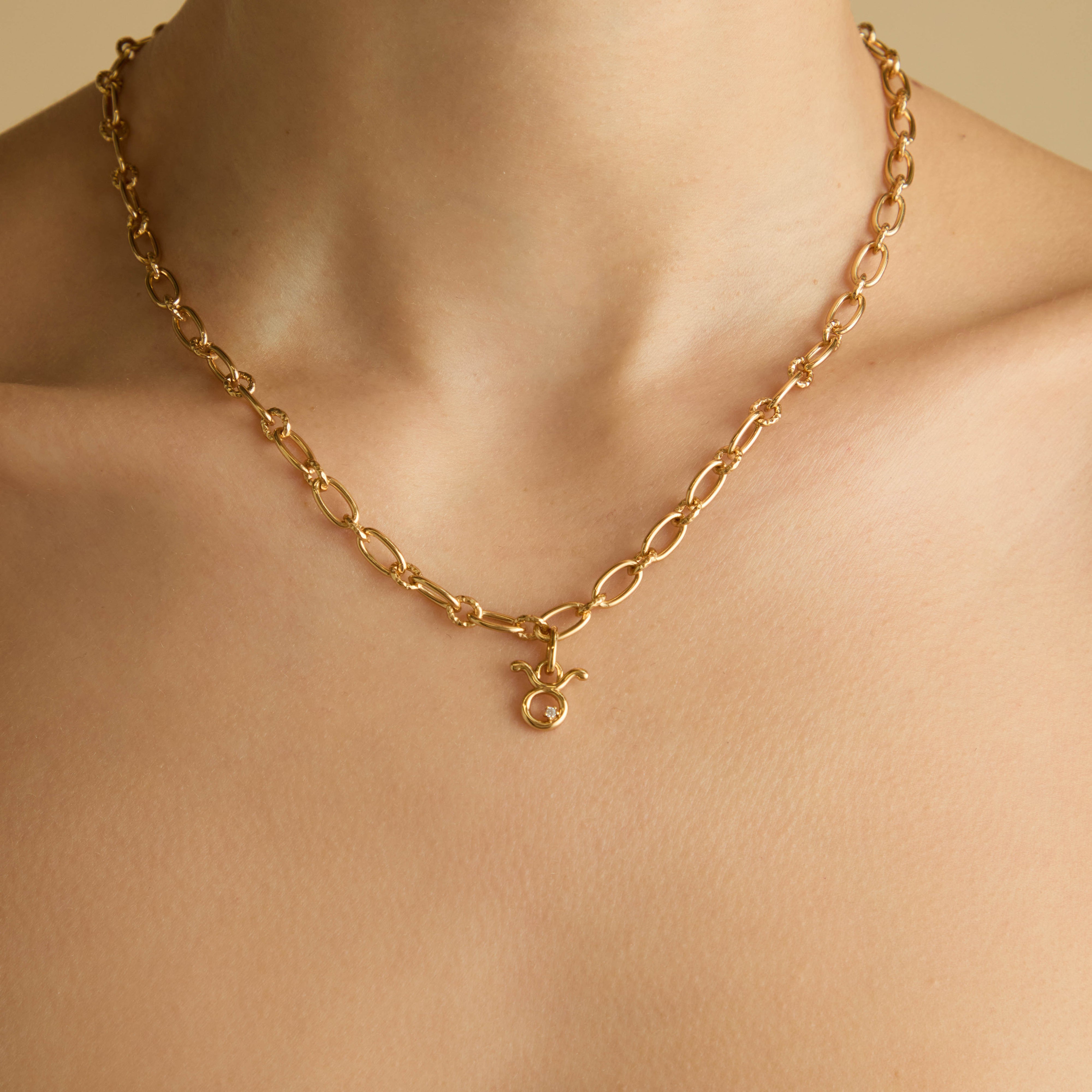 18k Gold Plated Jewellery - Taurus Zodiac Talisman Charm in Gold - Talisman Charm - Astrid &amp; Miyu