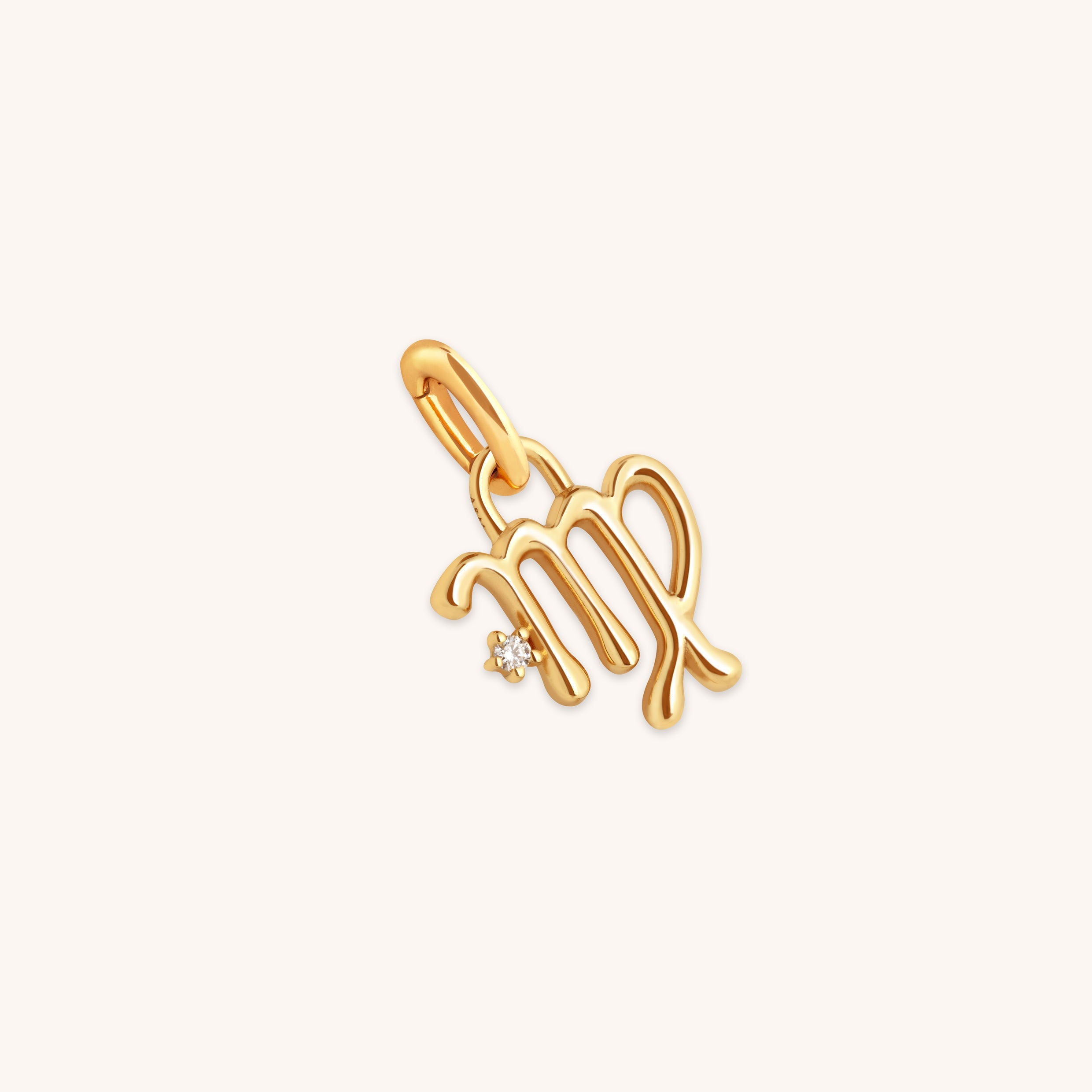 Virgo Zodiac Talisman Charm in Gold