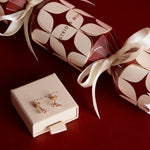 Crescent Moon Studs Cracker in Gold