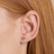 Crescent Moon Studs Cracker in Gold