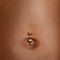 Heart Titanium Belly Bar in Gold