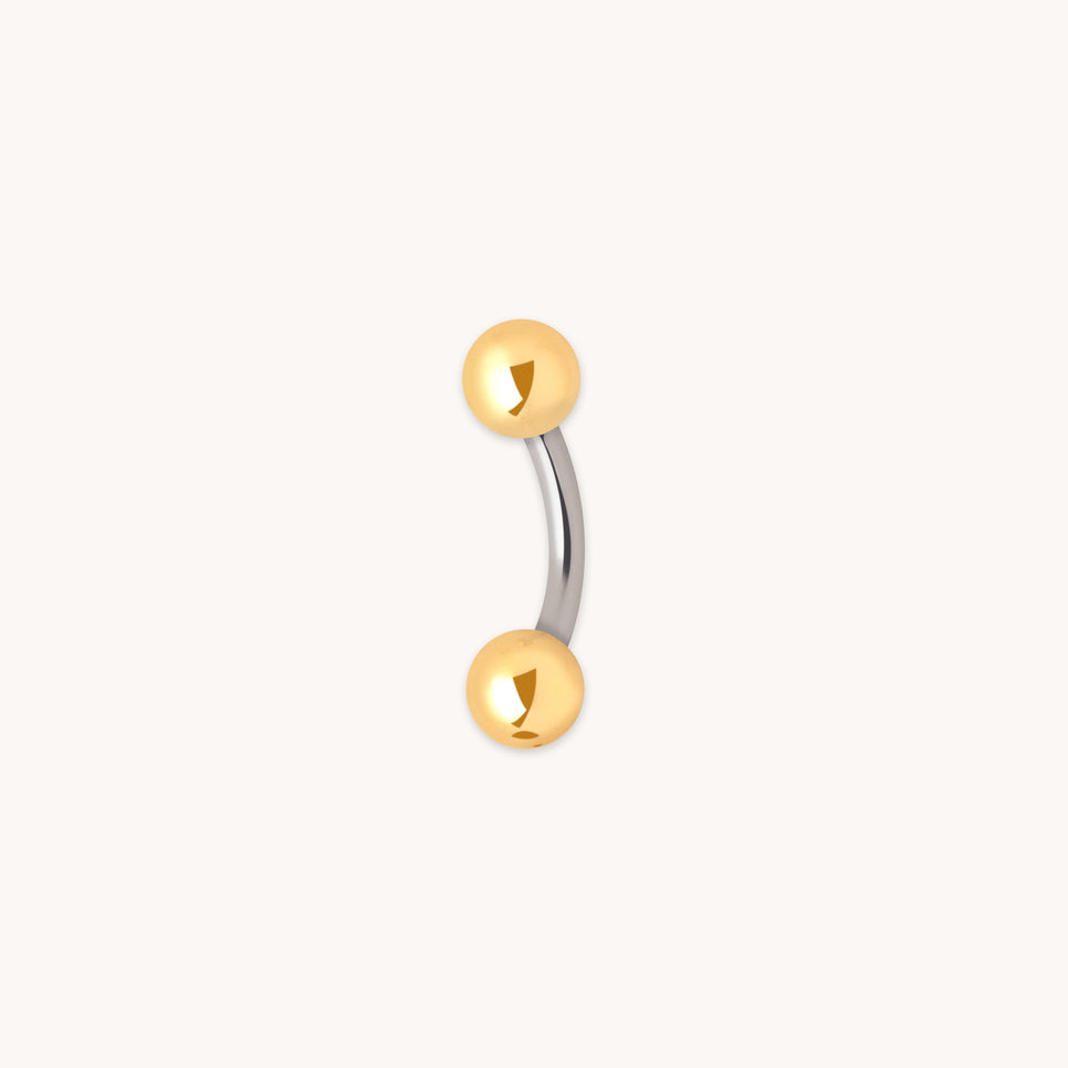 Essential Ball Titanium Belly Bar in Gold