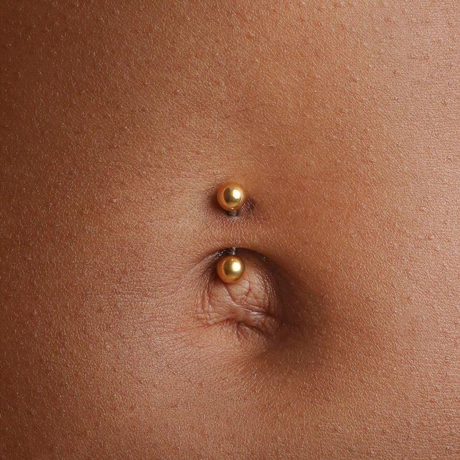 Essential Ball Titanium Belly Bar in Gold