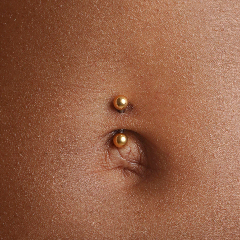 Essential Ball Titanium Belly Bar in Gold