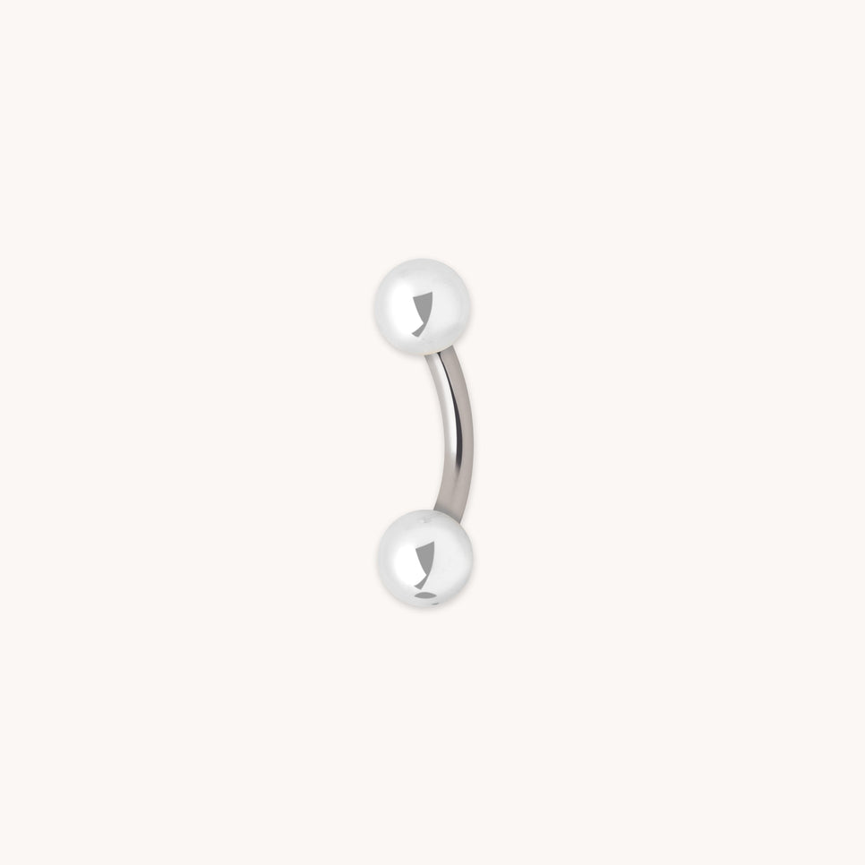 Essential Ball Titanium Belly Bar in Silver