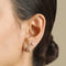 Diamond Pavé Illusion Huggies in Solid White Gold