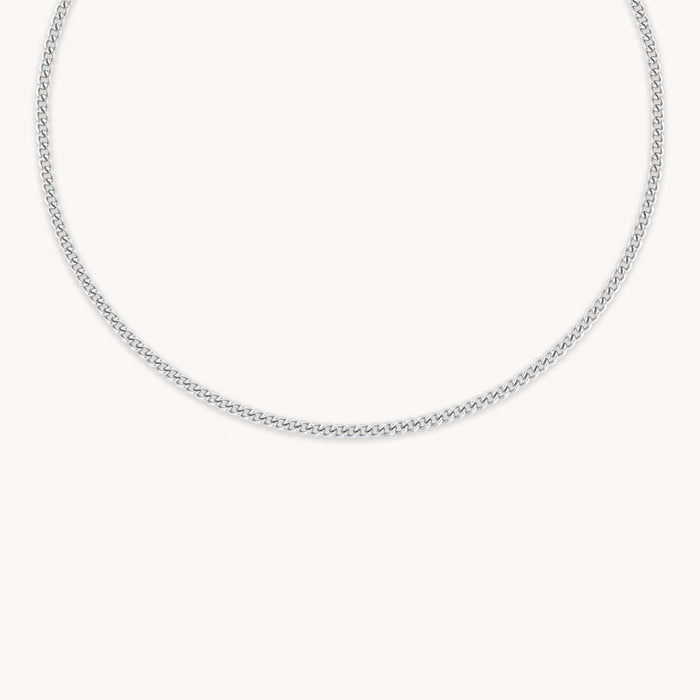 Bold Essential Curb Chain Necklace in Silver