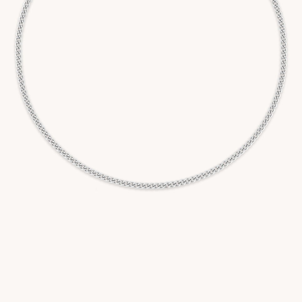 Bold Essential Curb Chain Necklace in Silver