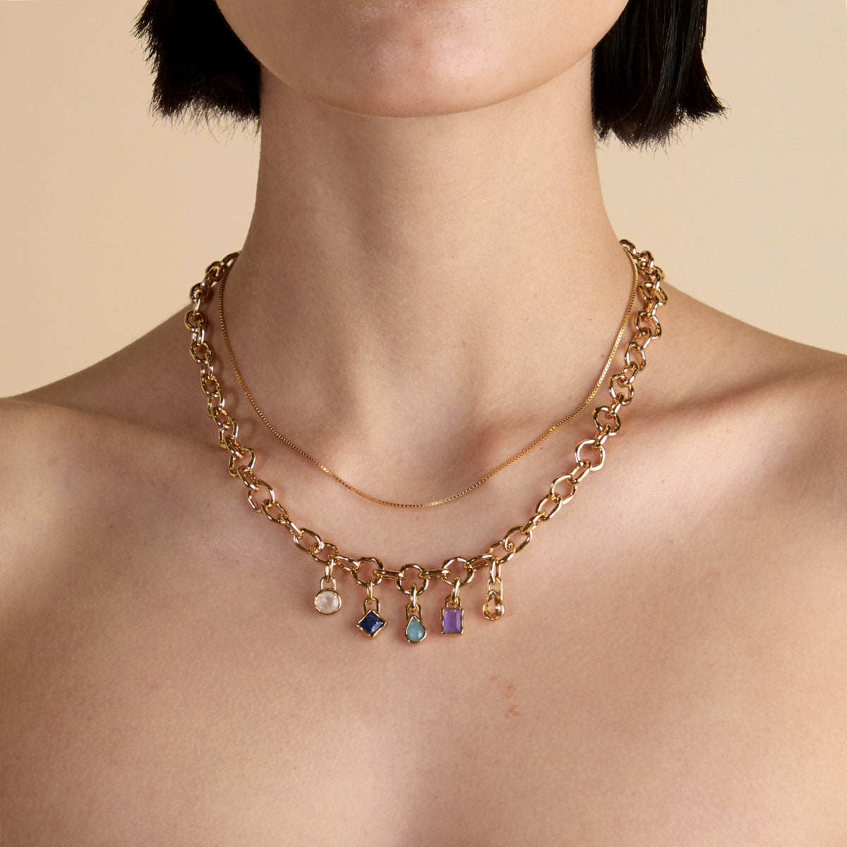 Essential Box Chain Necklace in Gold