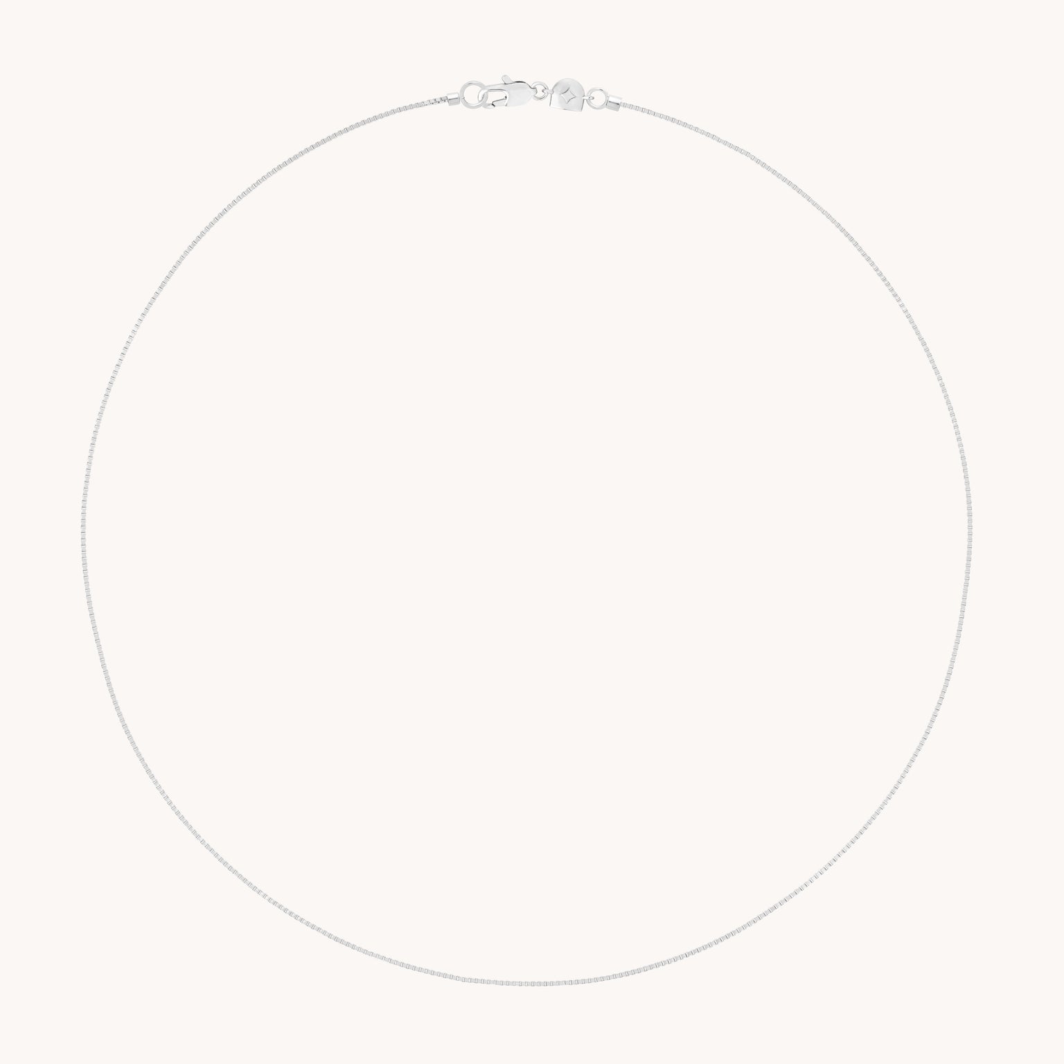 Essential Box Chain Necklace in Silver