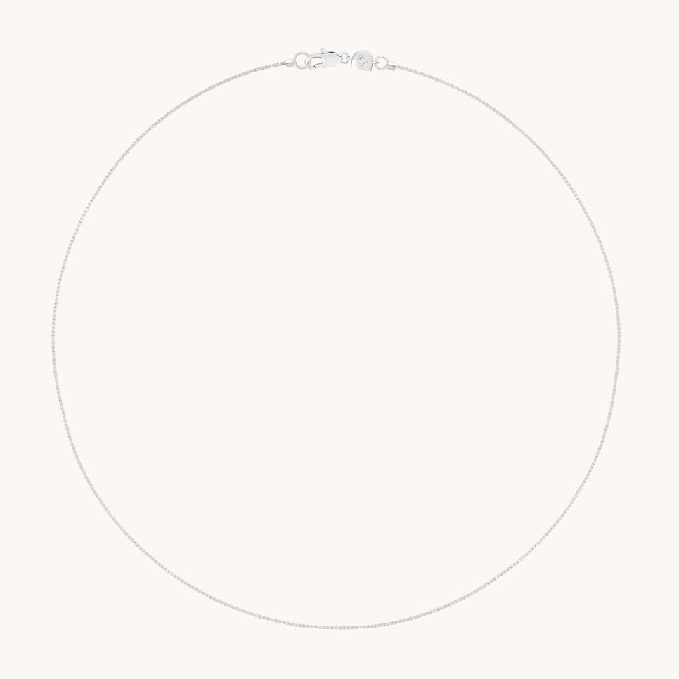 Essential Box Chain Necklace in Silver