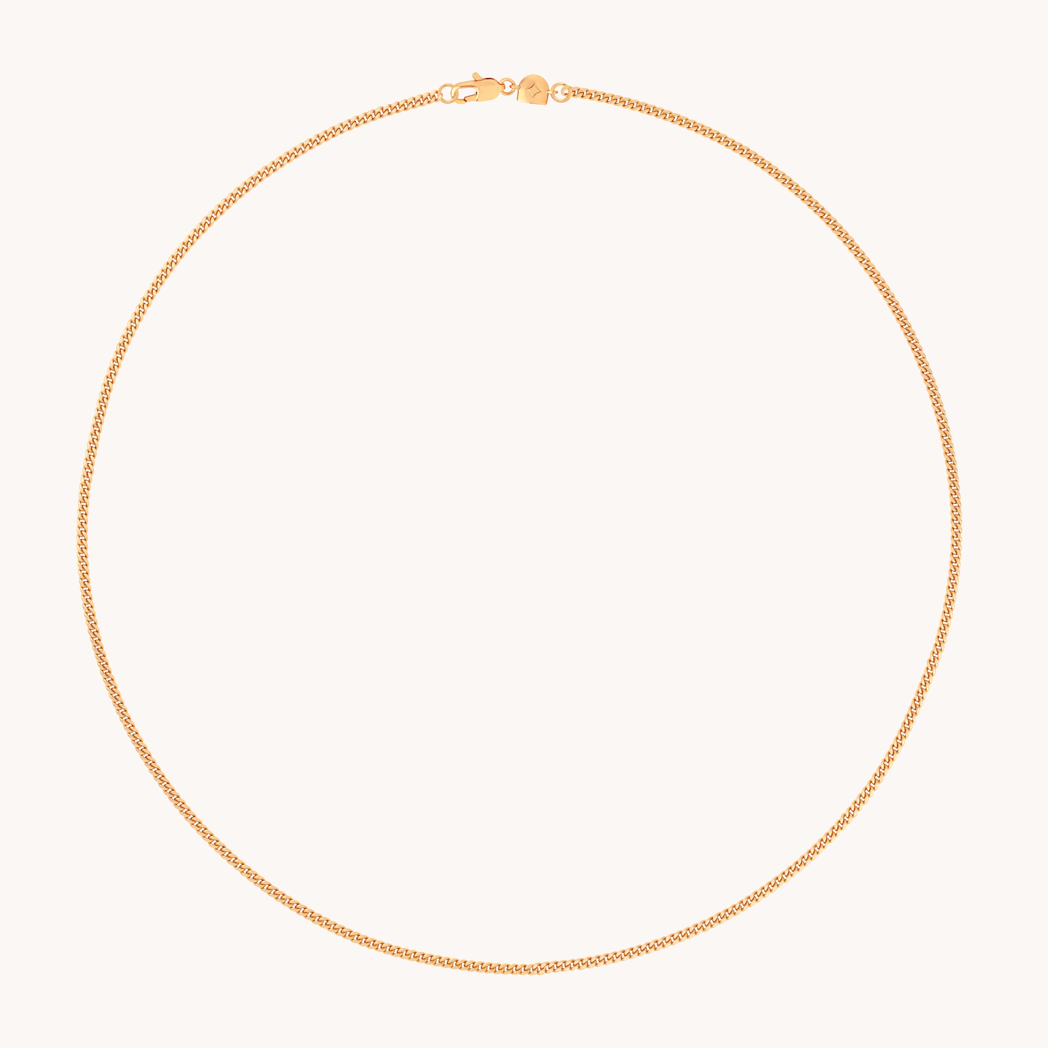 Essential Curb Chain Necklace in Gold