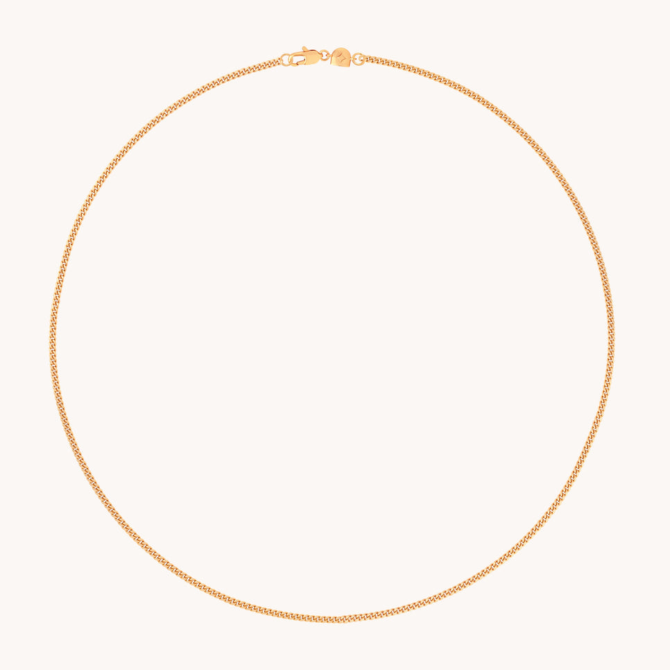 Essential Curb Chain Necklace in Gold
