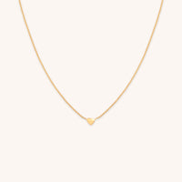 Love Heart Charm Necklace in Gold