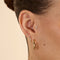 Yellow Crystal Titanium Piercing Stud in Gold
