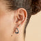 Yellow Crystal Titanium Piercing Stud in Platinum