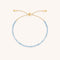 Aquamarine March Beaded Bracelet in Solid Gold
