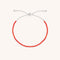 Carnelian July Beaded Bracelet in Solid White Gold