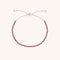 Garnet January Beaded Bracelet in Solid White Gold
