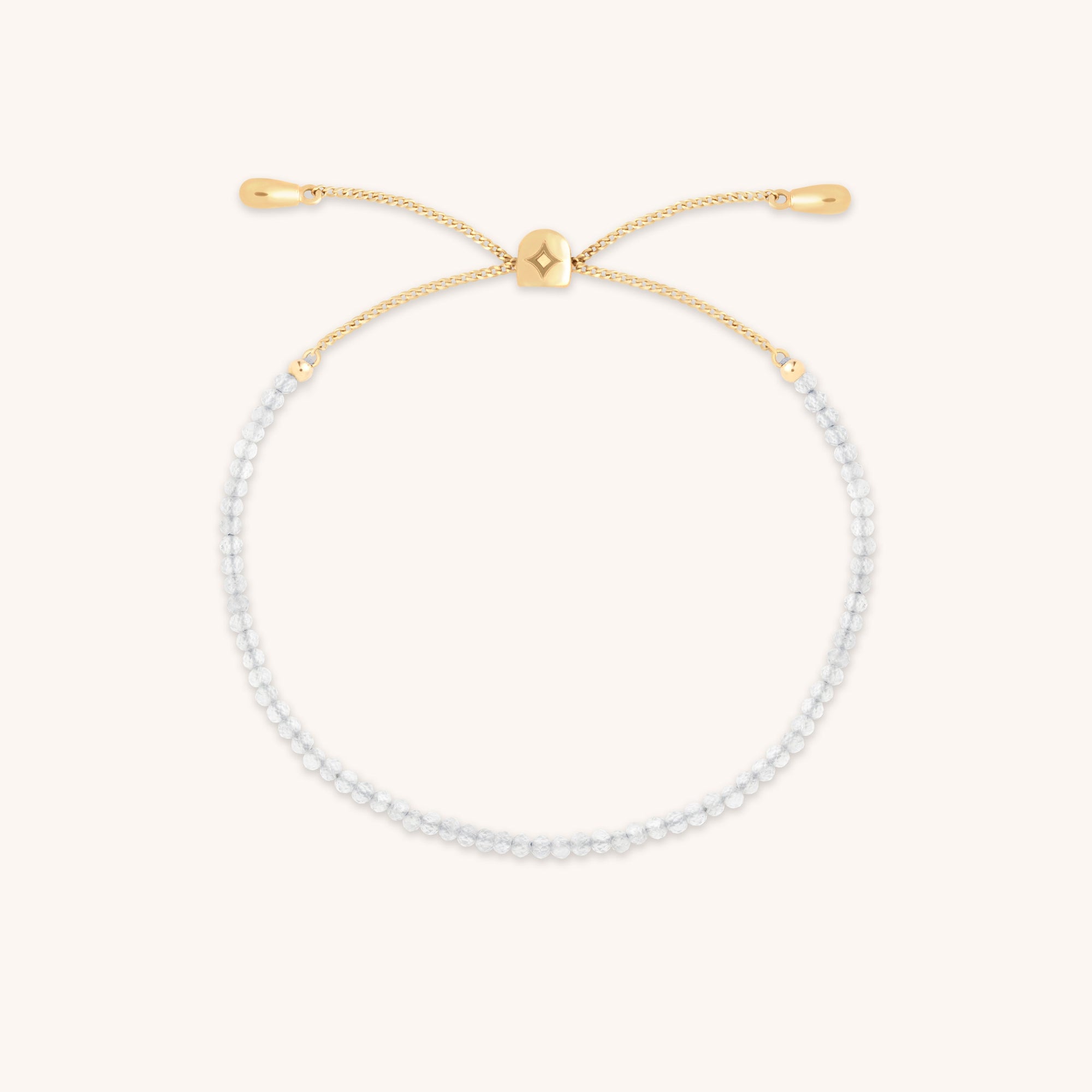 Topaz April Beaded Bracelet in Solid Gold