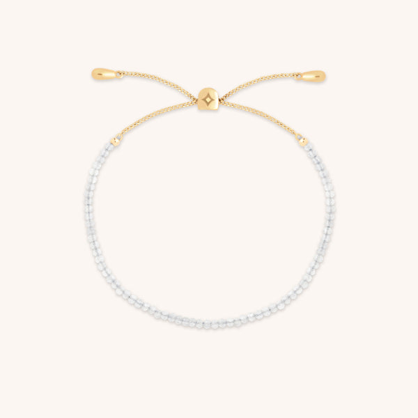 Topaz April Beaded Bracelet in Solid Gold