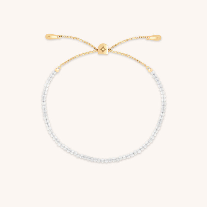 Topaz April Beaded Bracelet in Solid Gold
