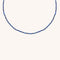 Lazurite September Beaded Necklace in Solid Gold