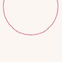 Tourmaline October Beaded Necklace in Solid Gold